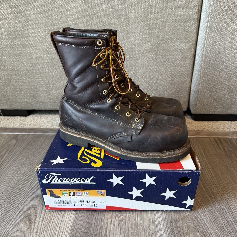 Thorogood Boots 804-4368 American Heritage 8'' Composite Emperor Toe 11.5 EE USA